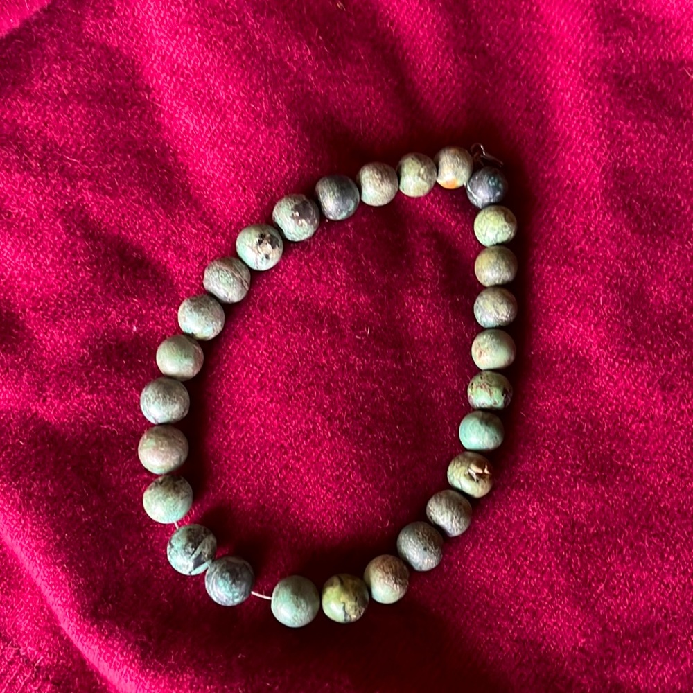 Chrysocolla bead choker